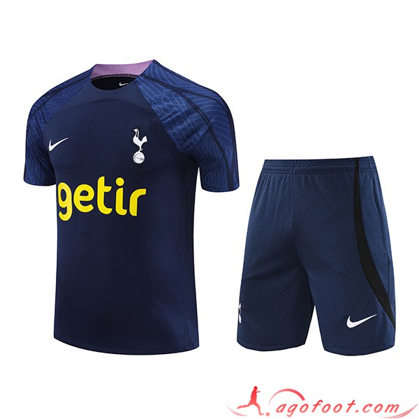 Ensemble Training T-Shirts + Shorts Tottenham Hotspur Bleu Marine 2023/2024 -02