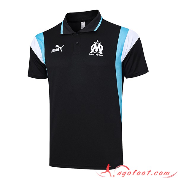Polo Foot Marseille Noir 2023/2024