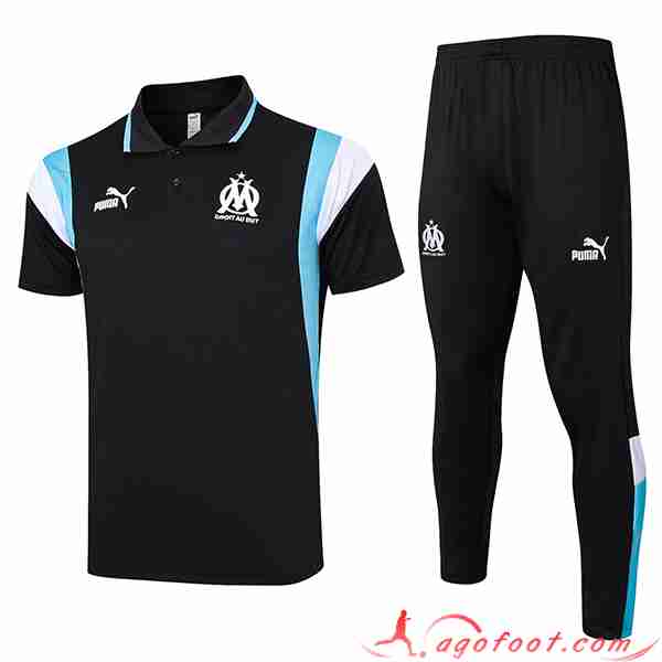 Ensemble Polo Foot Marseille Noir 2023/2024