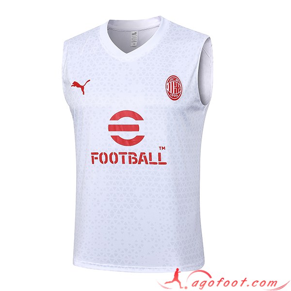 Training Debardeur Milan AC Blanc 2023/2024