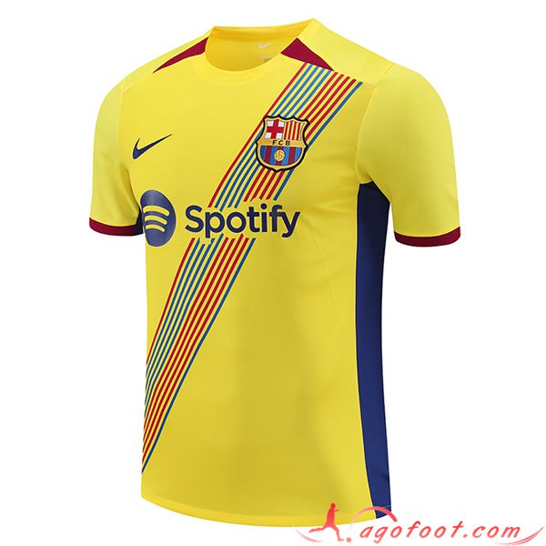 Training T-Shirts FC Barcelone Jaune 2023/2024