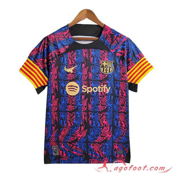 Training T-Shirts FC Barcelone Rouge/Bleu 2023/2024 -02