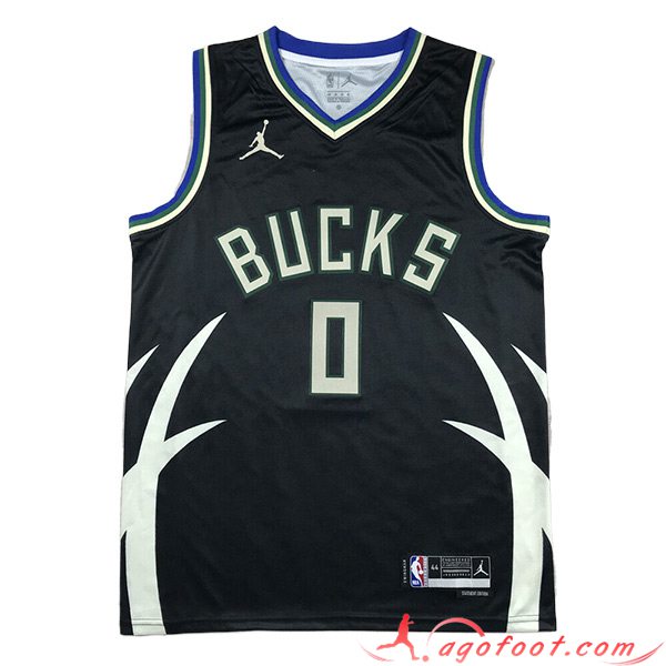 Maillot Milwaukee Bucks (LILLARD #0) 2023/24 Noir