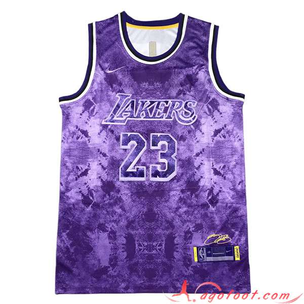 Maillot Los Angeles Lakers (JAMES #23) 2023/24 Pourpre