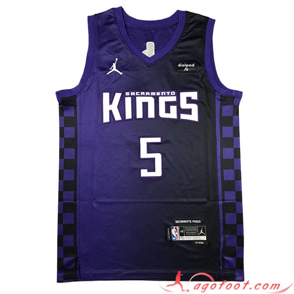 Maillot Sacramento Kings (FOX #5) 2023/24 Pourpre/Noir
