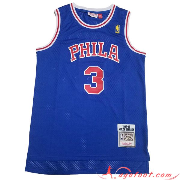 Maillot Philadelphia 76ers (IVERSON #3) 2023/24 Bleu