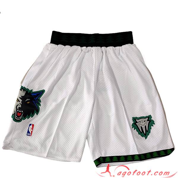 Shorts NBA Minnesota Timberwolves 2023/24 Blanc
