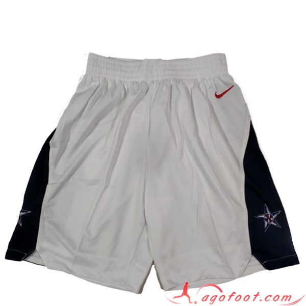 Shorts NBA USA 2023/24 Blanc/Noir