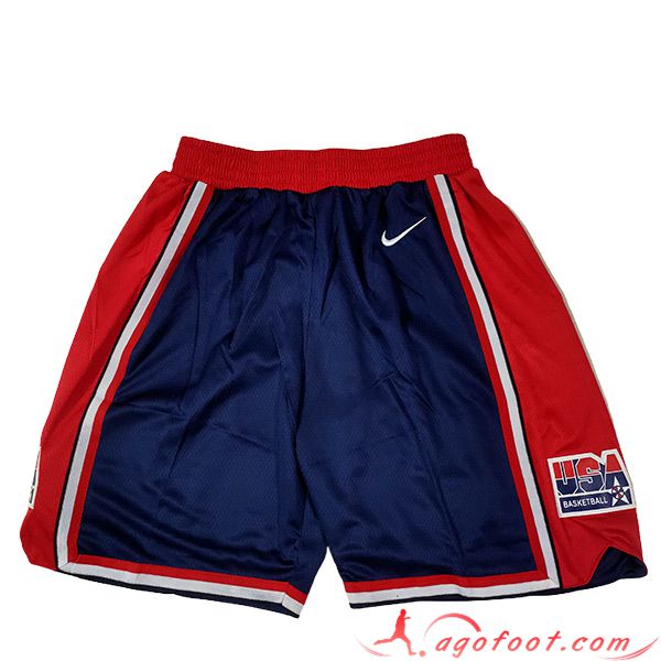 Shorts NBA USA 2023/24 Noir/Rouge -02