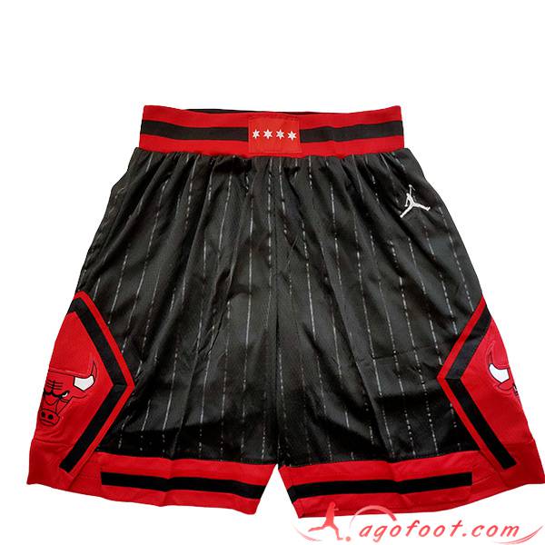 Shorts NBA Chicago Bulls 2023/24 Noir/Rouge -02