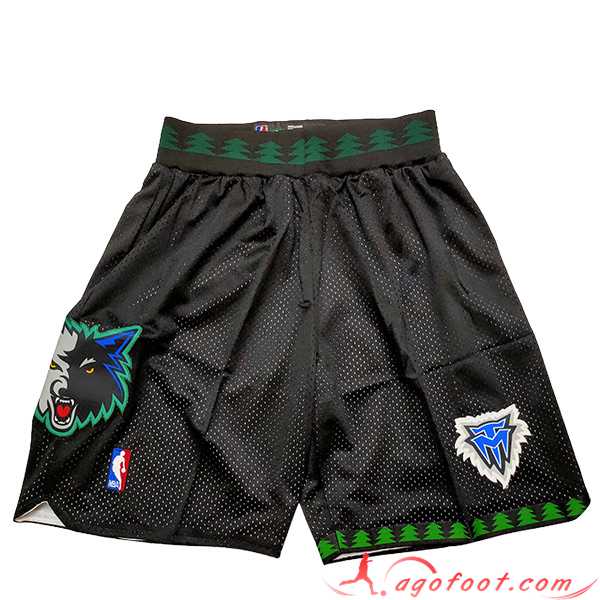 Shorts NBA Minnesota Timberwolves 2023/24 Noir
