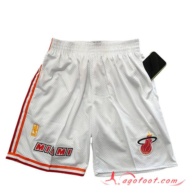 Shorts NBA Miami Heat 2023/24 Blanc -02