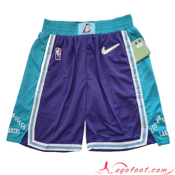 Shorts NBA Los Angeles Lakers 2023/24 Bleu/Pourpre