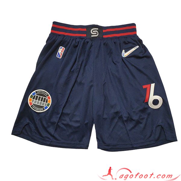 Shorts NBA Philadelphia 76ers 2023/24 Bleu