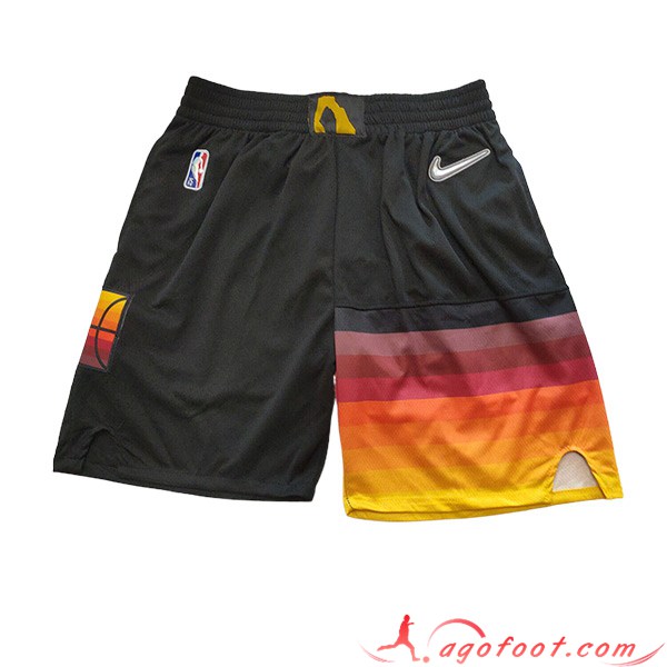 Shorts NBA Utah Jazz 2023/24 Noir/Orange