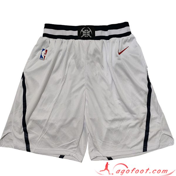 Shorts NBA Denver Nuggets 2023/24 Blanc -02