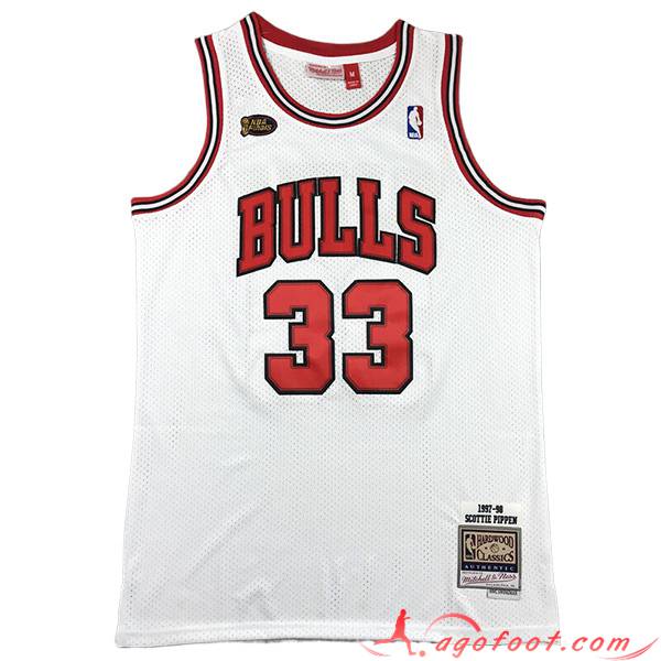 Maillot Chicago Bulls (PIPPEN #33) 2023/24 Blanc/Rouge
