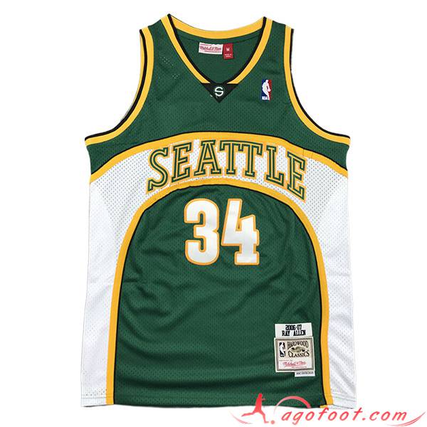 Maillot Oklahoma City Thunder (ALLEN #34) 2023/24 Blanc/Vert