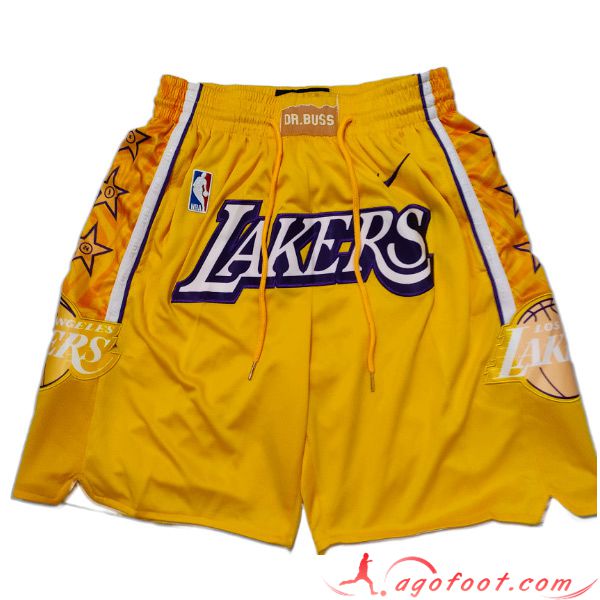 Shorts NBA Los Angeles Lakers 2023/24 Jaune
