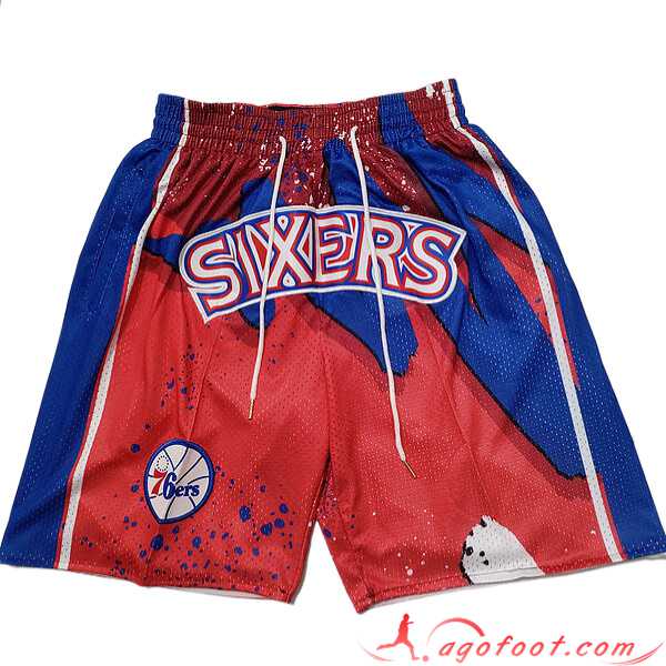 Shorts NBA Philadelphia 76ers 2023/24 Rouge/Bleu