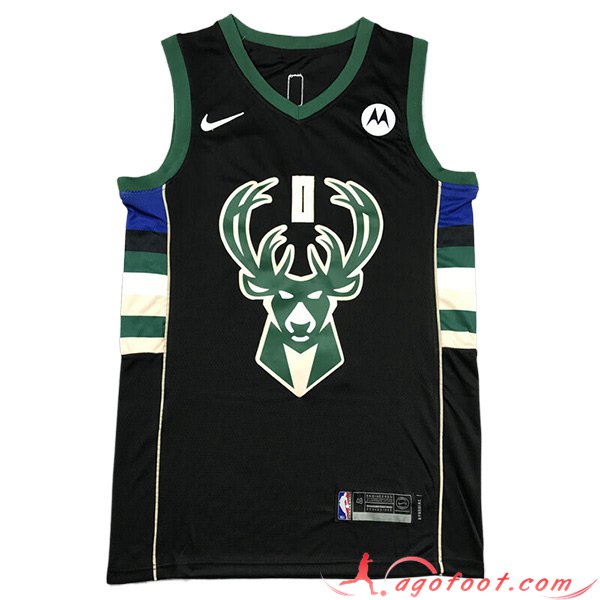 Maillot Milwaukee Bucks (LILLARD #0) 2023/24 Noir/Vert