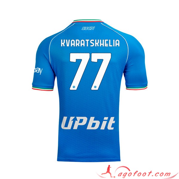 Maillot de Foot SSC Naples (KVARATSKHELIA #77) 2023/2024 Domicile
