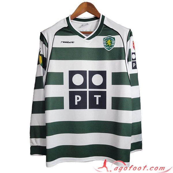 Maillot de Foot Sporting Retro Domicile Manches Longues 2001/2003
