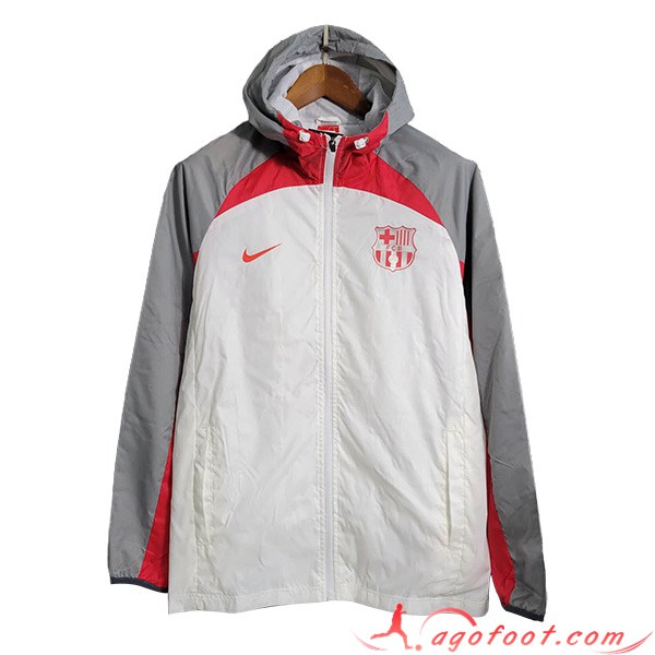 Coupe-Vent FC Barcelone Blanc 2023/2024