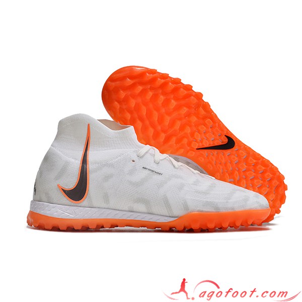 Nike Chaussures de Foot Phantom Luna Elite NU TF Blanc