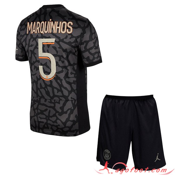 Maillot de Foot PSG (MARQUINHOS #5) Enfants 2023/2024 Third