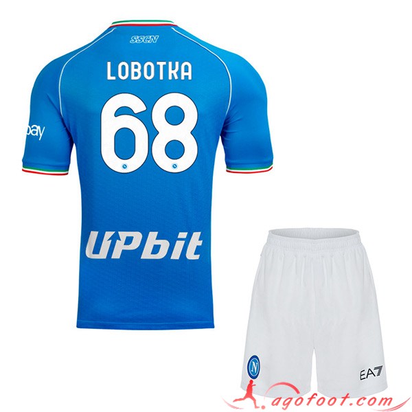 Maillot de Foot SSC Naples (LOBOTKA #68) Enfants 2023/2024 Domicile
