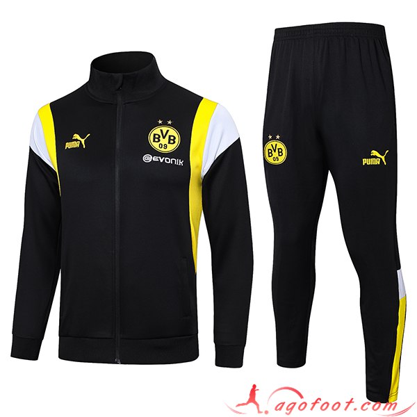 Ensemble Survetement de Foot - Veste Dortmund Noir 2023/2024 -02