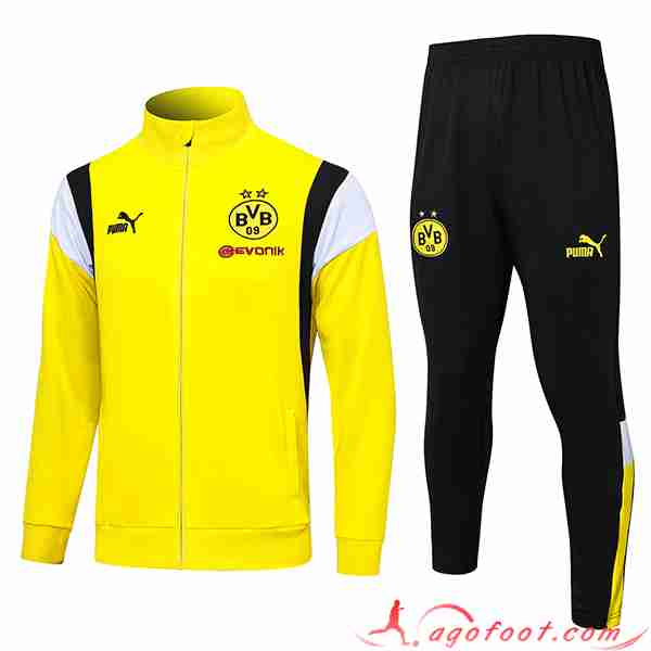 Ensemble Survetement de Foot - Veste Dortmund Jaune 2023/2024 -02
