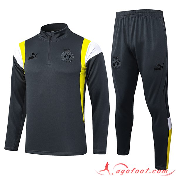 Ensemble Survetement de Foot Dortmund Gris 2023/2024 -02