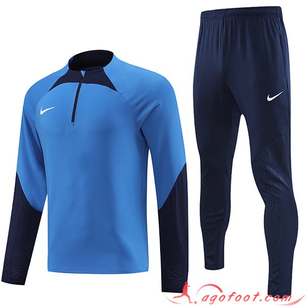 Ensemble Survetement de Foot Nike Bleu 2023/2024 -02