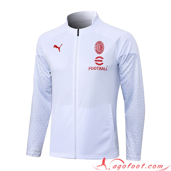 Veste Foot Milan AC Blanc 2023/2024