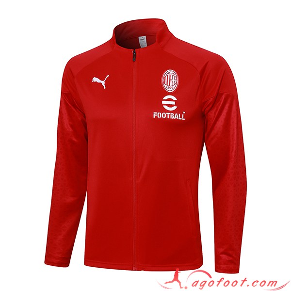 Veste Foot Milan AC Rouge 2023/2024
