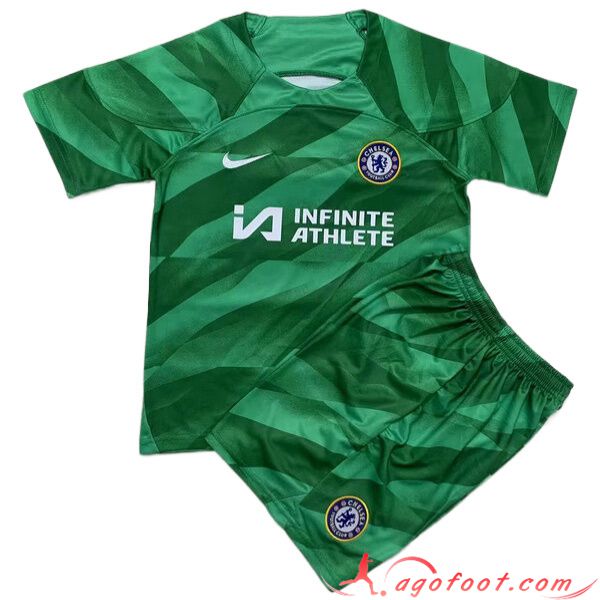 Maillot de Foot FC Chelsea Enfant Gardien de But Vert 2023/2024