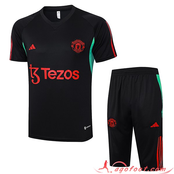Ensemble Training T-Shirts + Shorts Manchester United Noir 2023/2024 -04