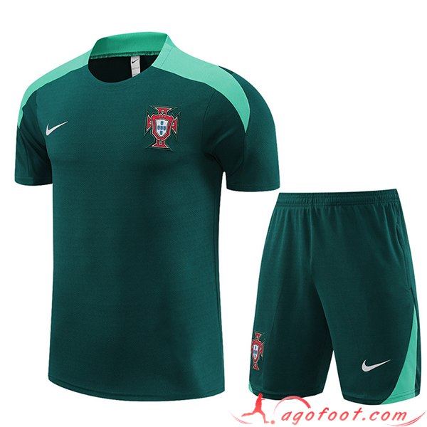Ensemble Training T-Shirts + Shorts Portugal Vert 2023/2024