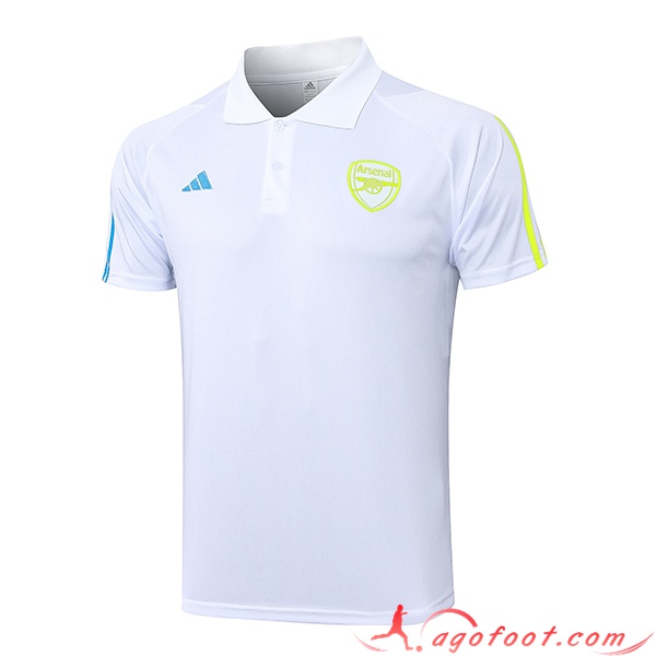 Polo Foot Arsenal Blanc 2023/2024