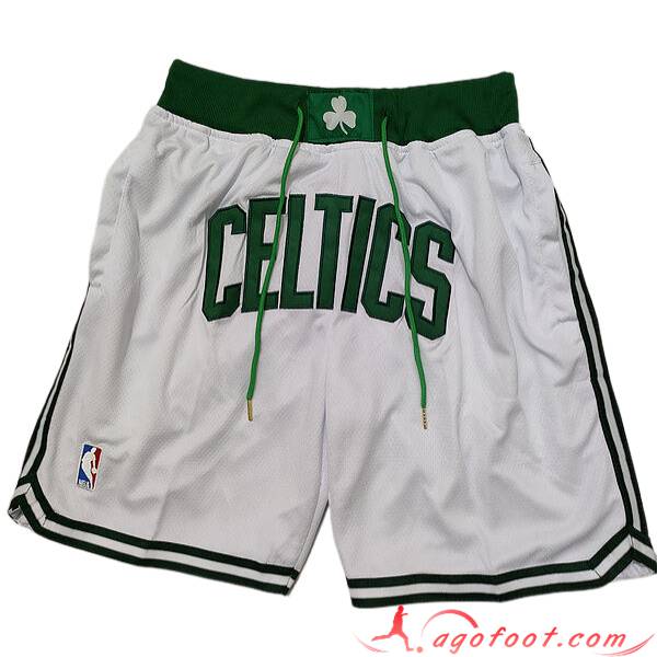 Shorts NBA Boston Celtics 2023/24 Blanc/Vert