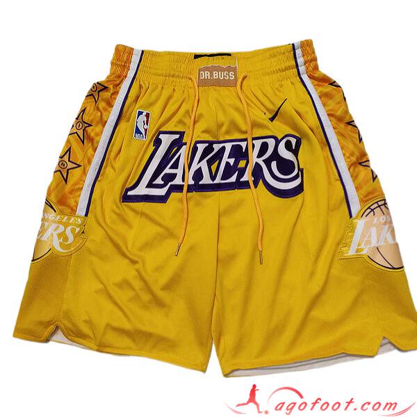 Shorts NBA Los Angeles Lakers 2023/24 Jaune -02
