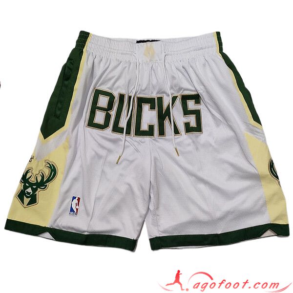Shorts NBA Chicago Bulls 2023/24 Blanc/Vert/Jaune