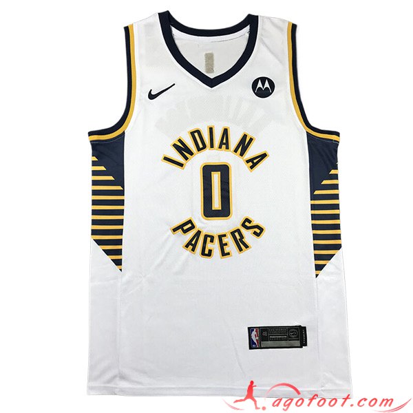 Maillot New Indiana Pacers (HALIBURTON #0) 2023/24 Blanc