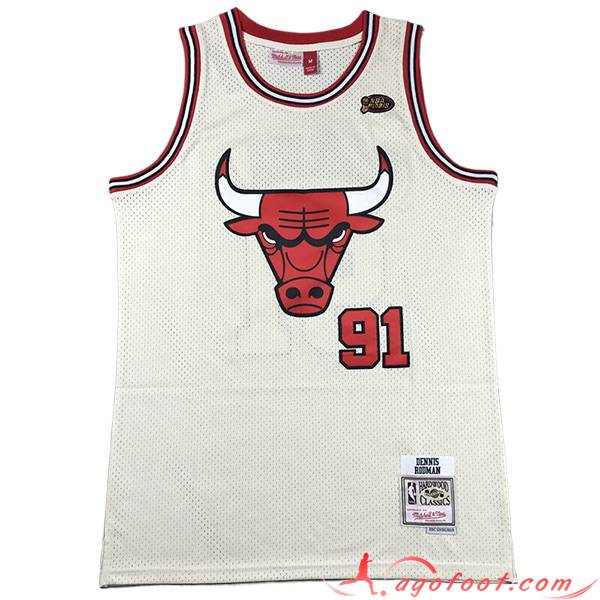Maillot Chicago Bulls (RODMAN #91) 2023/24 Blanc/Rouge