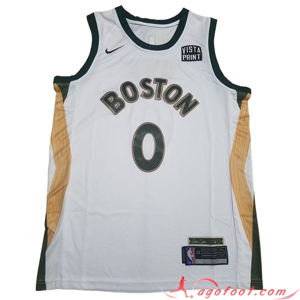 Maillot Boston Celtics (TATUM #0) 2023/24 Blanc