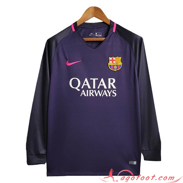 Maillot de Foot FC Barcelone Retro Exterieur Manches Longues 2016/2017