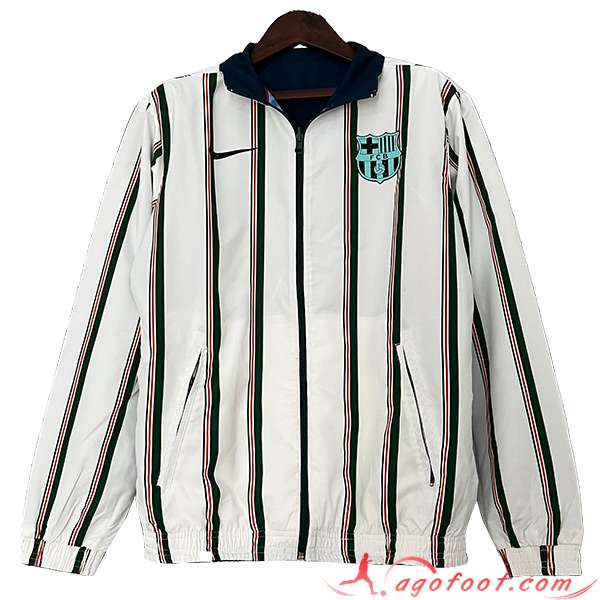 Coupe-Vent FC Barcelone Blanc 2023/2024 -02