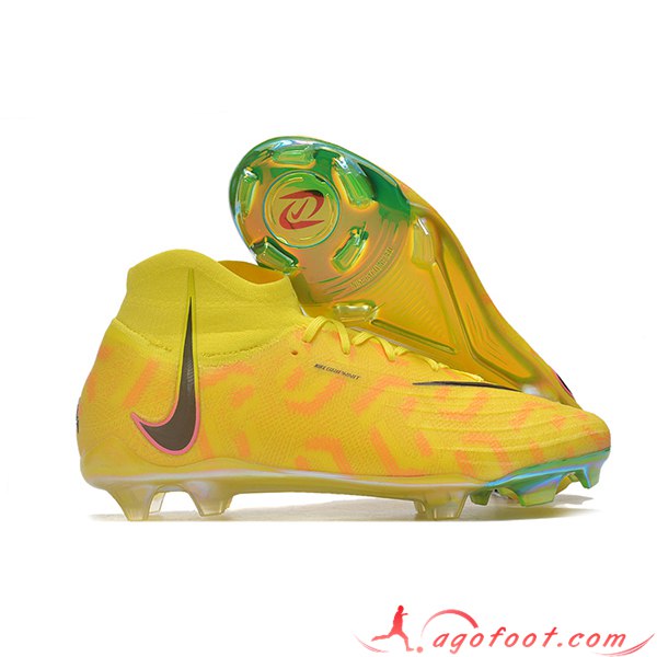 Nike Chaussures de Foot Phantom Luna Elite NU FG Jaune